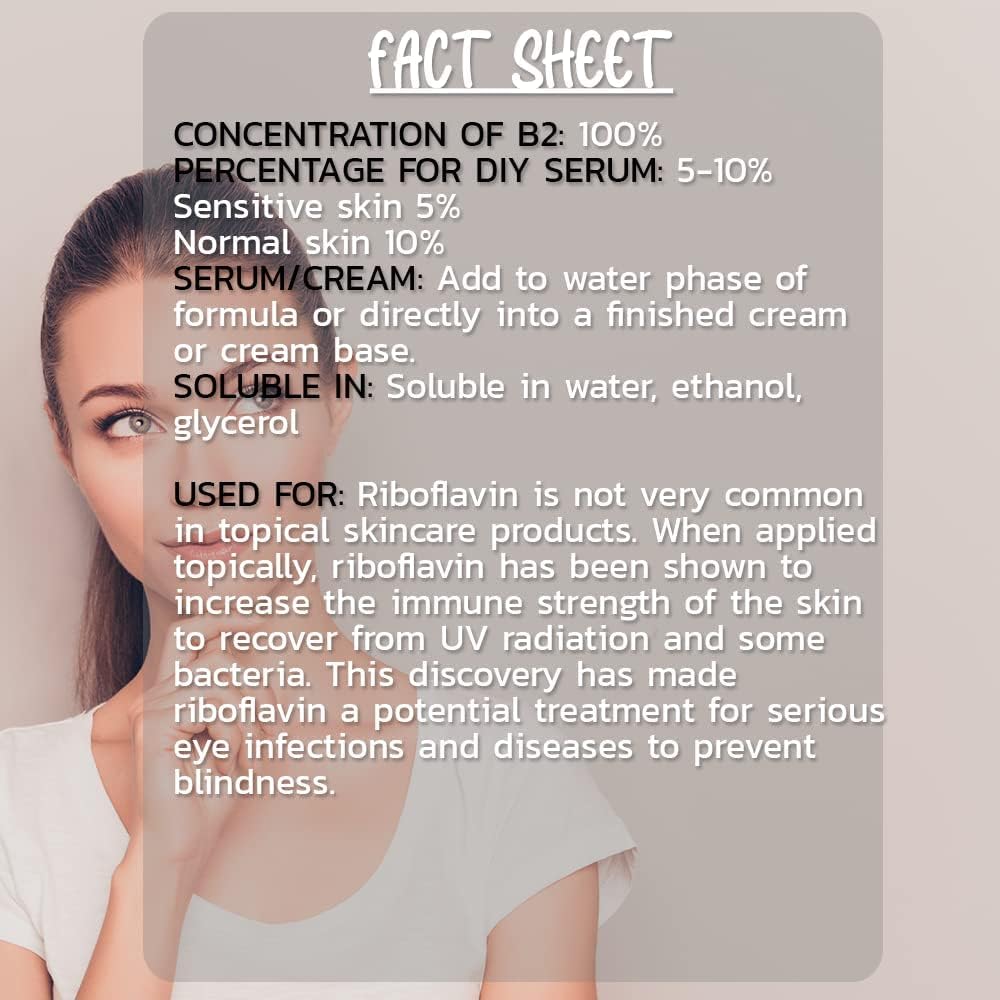 50gm Riboflavin Powder Supplement for Improved Energy and Overall Health