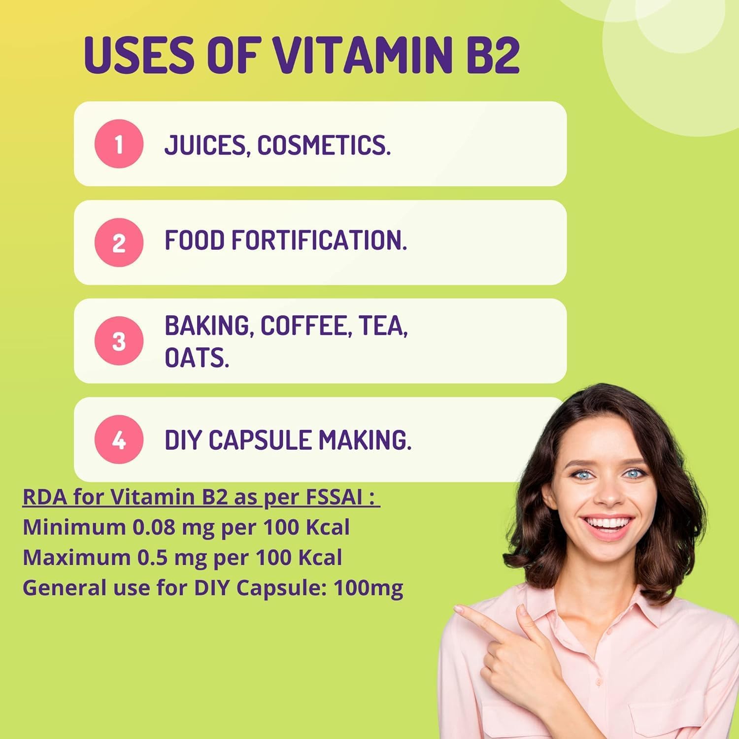 50gm Vitamin B2 Riboflavin Powder for ATS Systems