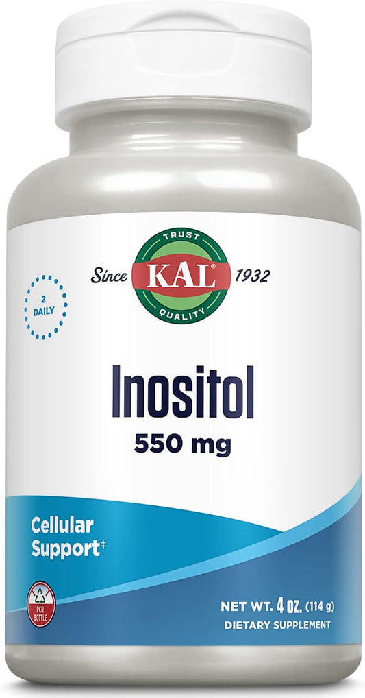 550mg KAL Inositol Powder: Brain, Nervous System, & Mood Support - Cellular Health, Enhanced Formula, Easy Mix - 207 Servings, 4oz