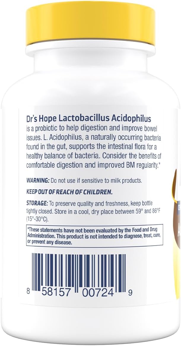 5B CFU Lactobacillus Acidophilus Probiotic Capsules - Supports Digestive & Immune Health - 120 Veggie Capsules, USA Made