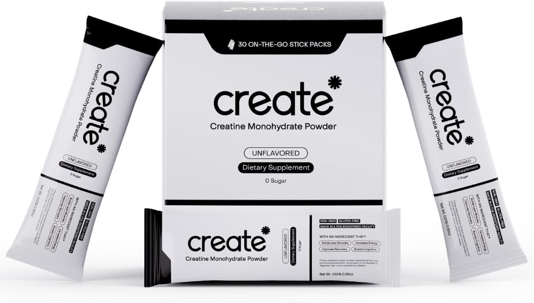 5g Creapure Creatine Monohydrate Powder for Strength, Energy & Recovery - 30 Packets | Vegan, Non-GMO, Sugar-Free, Unflavored
