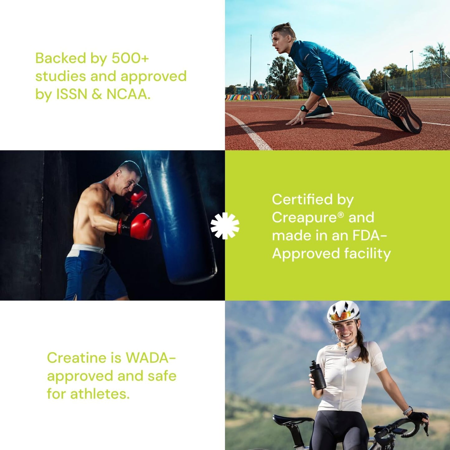 5g Creapure Creatine Monohydrate Powder Packets - Boost Strength, Energy & Recovery - Sugar-Free, Vegan, Non-GMO - Lemon/Lime - 30 Servings