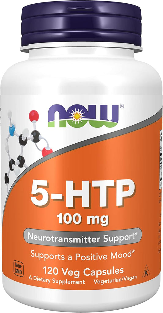 5HTP 100mg Supplement Value Pack - 2Pack of 120 VegCapsules by Now