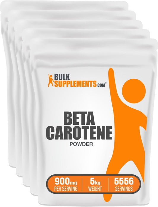 5kg Bulk Beta Carotene Powder for Eye Health & Melanin Support - Vitamin A Supplement for Vision - Large Size Beta Carotene Supplements