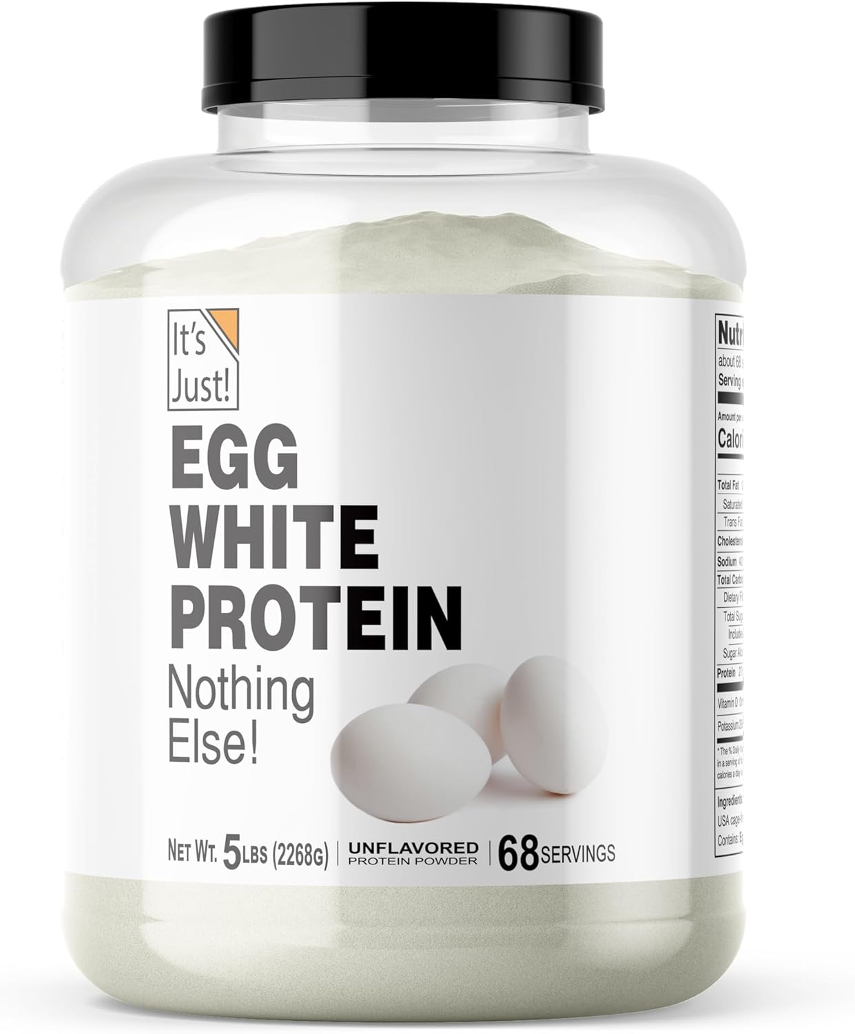 5lb Egg White Protein Powder Made in the USA from Cage-Free Eggs - Unflavored Dried Egg Whites