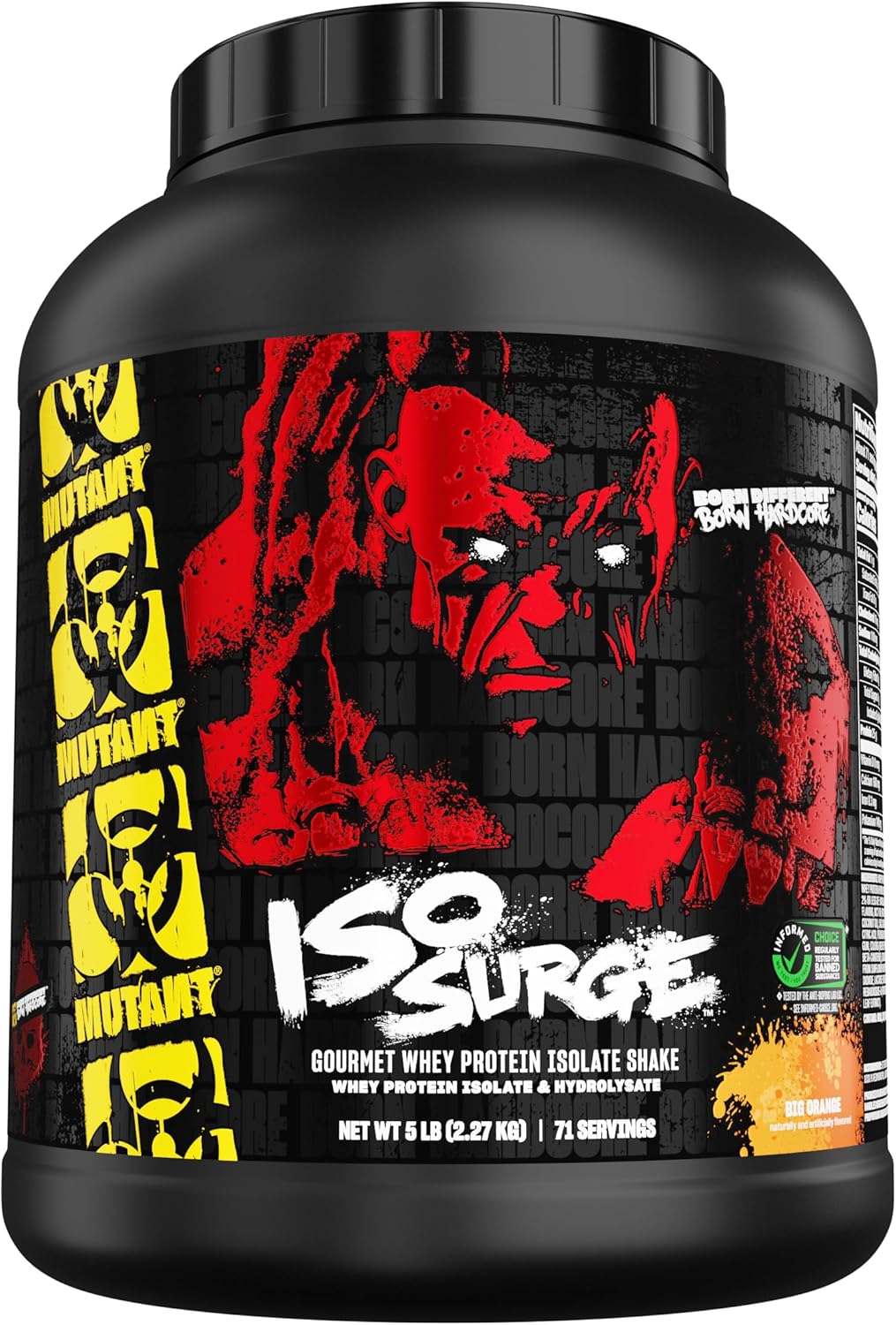 5lb Mutant ISO Surge Whey Protein Isolate Powder - Fast-Acting Muscle Recovery & Growth - Big Orange Creamsicle Flavor