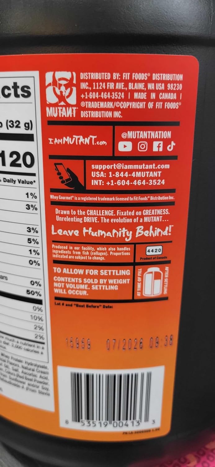 5lb Mutant ISO Surge Whey Protein Isolate Powder - Fast-Acting Muscle Recovery & Growth - Big Orange Creamsicle Flavor