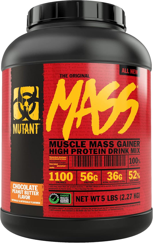 5lb Mutant Mass Weight Gainer Protein Powder for Lean Mass & Muscle Build - Chocolate Peanut Butter Flavor
