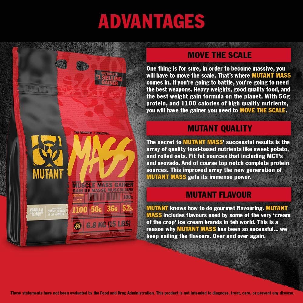 5lb Mutant Mass Weight Gainer Protein Powder for Lean Mass & Muscle Build - Chocolate Peanut Butter Flavor