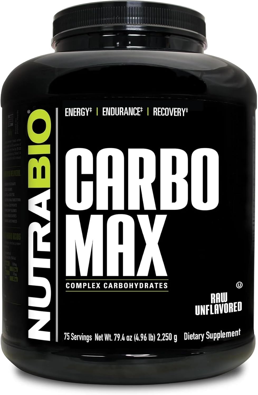 5lb NutraBio CarboMax Maltodextrin Powder - Sustained Energy Carb Powder - Ideal for Muscle & Weight Gain - Unflavored - 75 Servings - BoostGo Australia