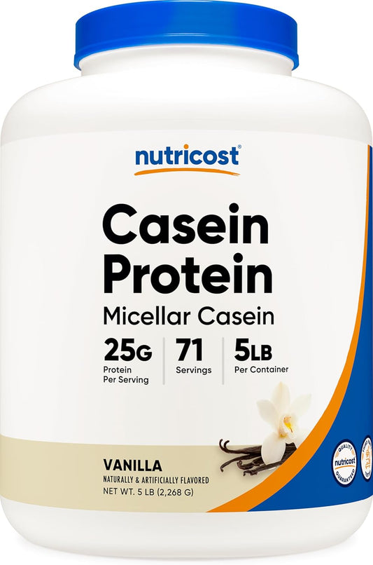 5lb Nutricost Vanilla Micellar Casein Protein Powder - Gluten Free, Non-GMO Formula
