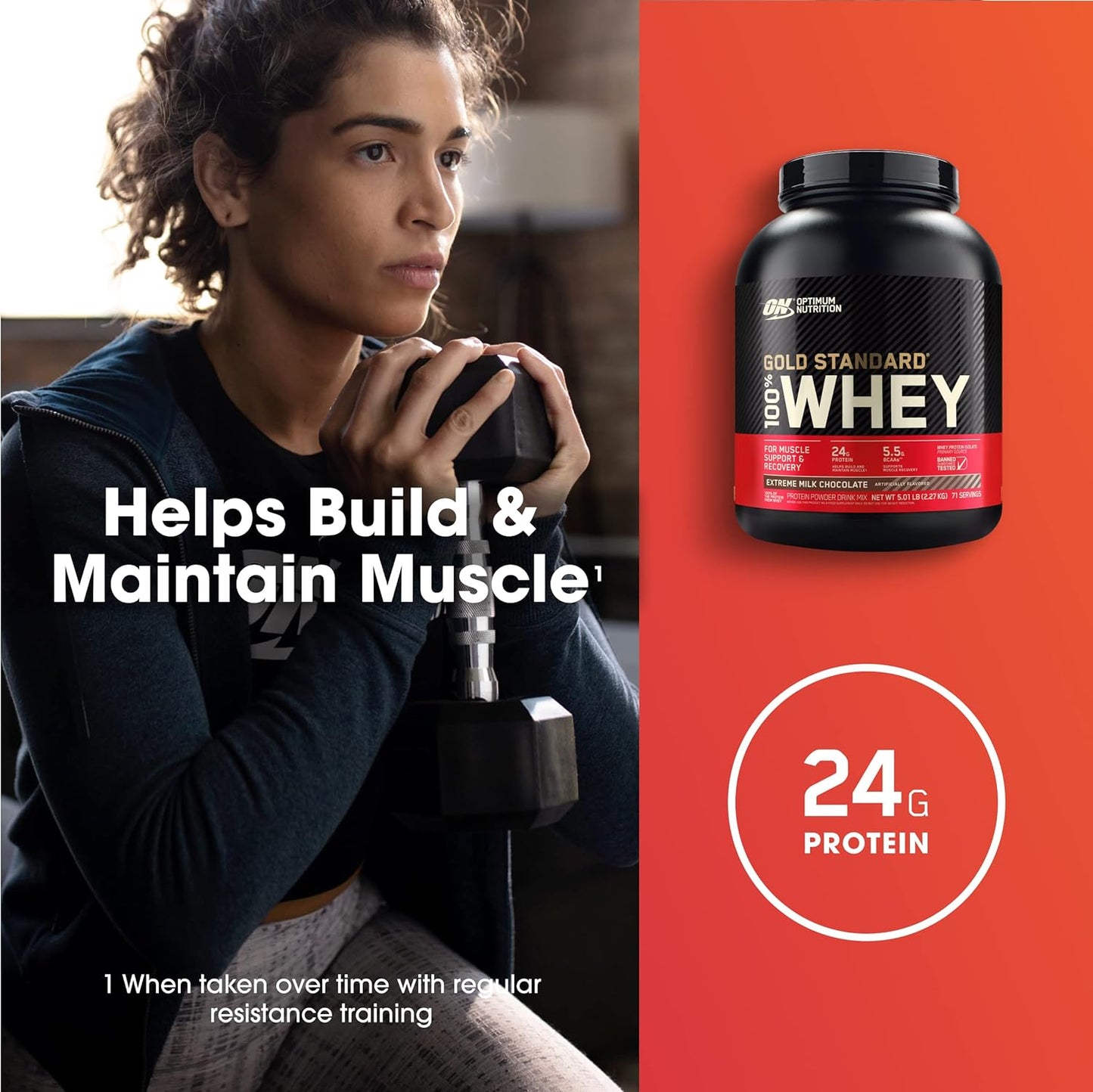 5lb Optimum Nutrition Gold Standard 100% Whey Protein Powder - Extreme Milk Chocolate