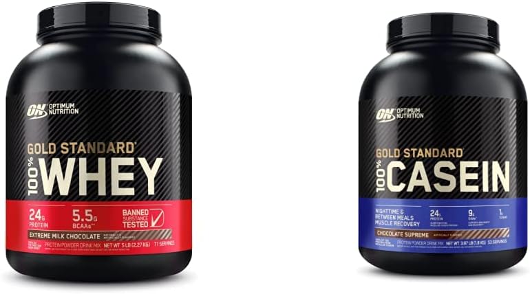 5lb Optimum Nutrition Gold Standard Micellar Casein & Whey Protein Powder - Extreme Milk Chocolate