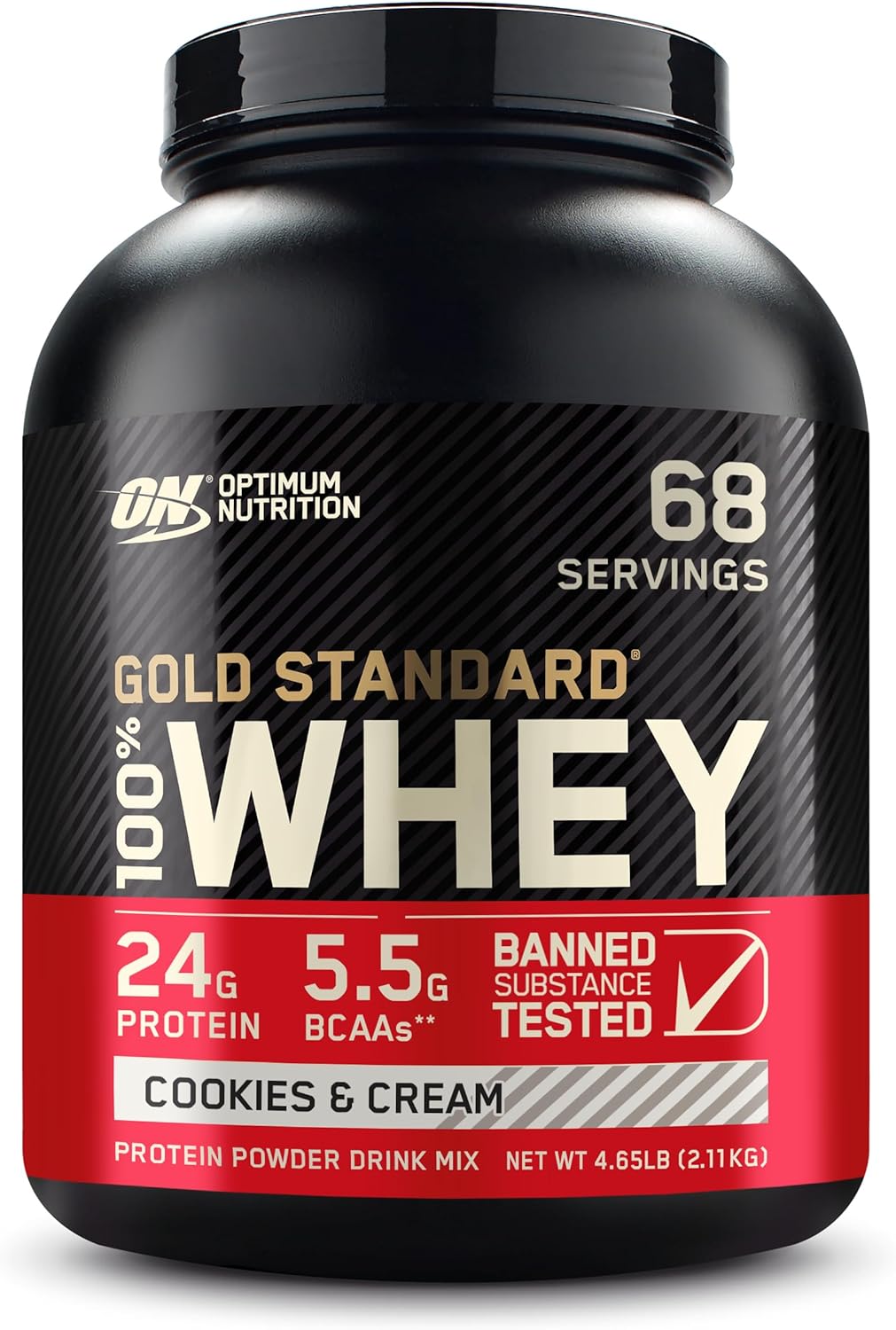 5lb Optimum Nutrition Gold Standard Whey Protein Powder - Cookies & Cream