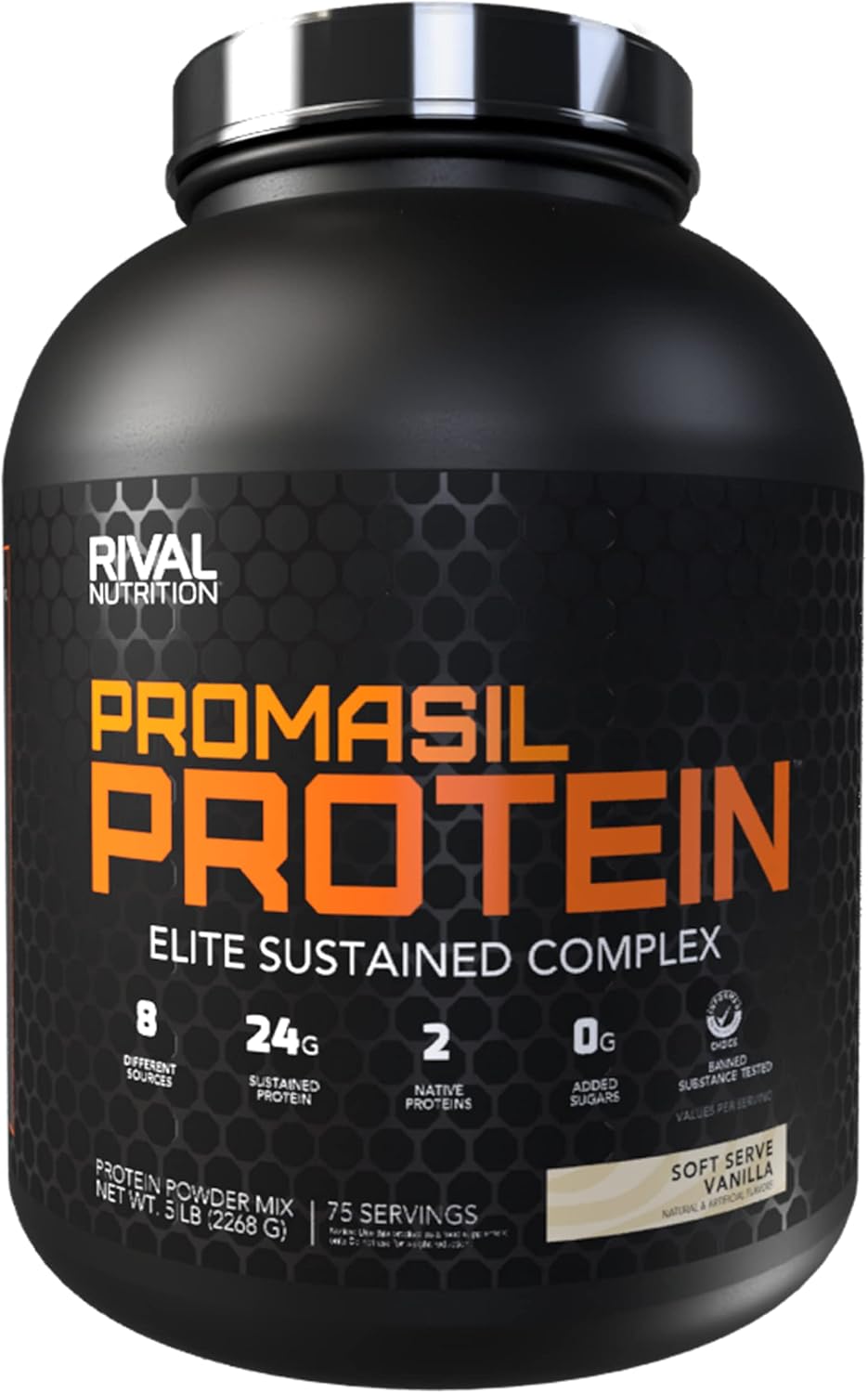 5lb Rival Nutrition Promasil Protein Powder Soft Serve Vanilla - High Quality Whey Protein Supplement
