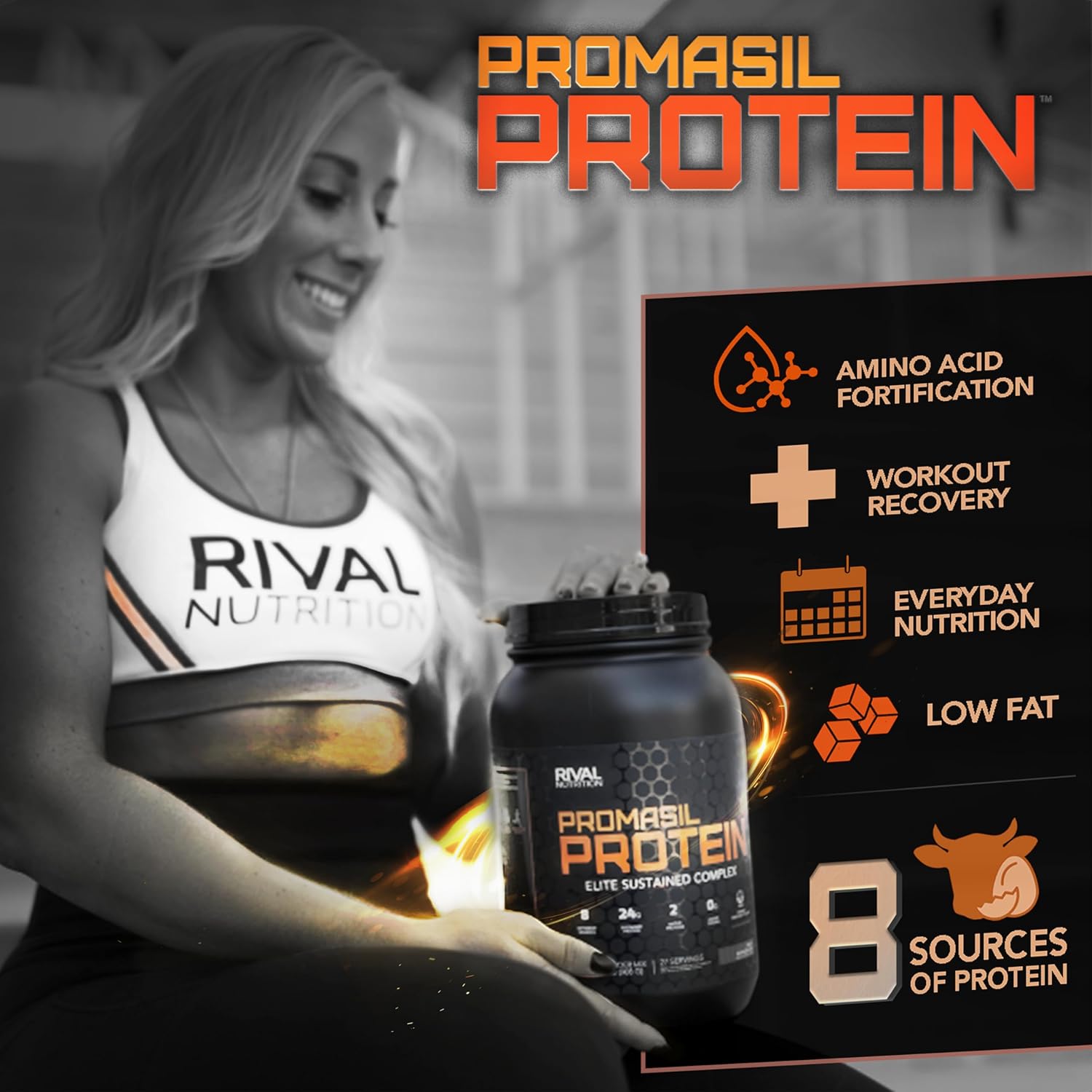 5lb Rival Nutrition Promasil Protein Powder Soft Serve Vanilla - High Quality Whey Protein Supplement