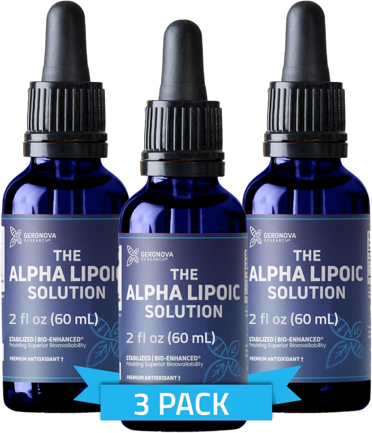 6 fl oz Geronova Research Alpha Lipoic Acid Liquid - 6 Month Supply - Bio-Enhanced ALA Supplement for Superior Absorption