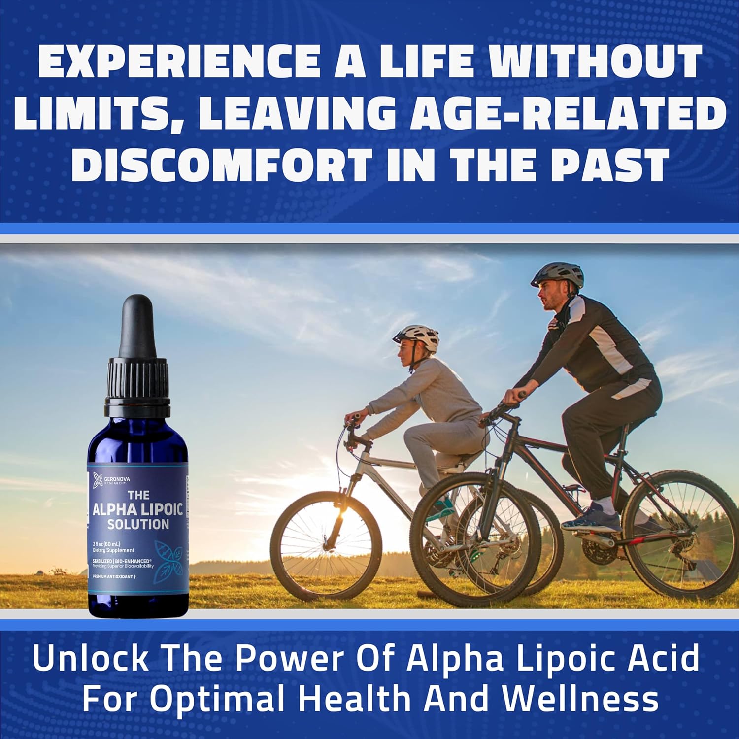 6 fl oz Geronova Research Alpha Lipoic Acid Liquid - 6 Month Supply - Bio-Enhanced ALA Supplement for Superior Absorption