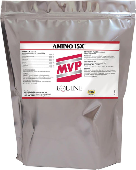 6 lb MVP Amino 15X for Horses - Promotes Muscle Health, Growth, and Recovery