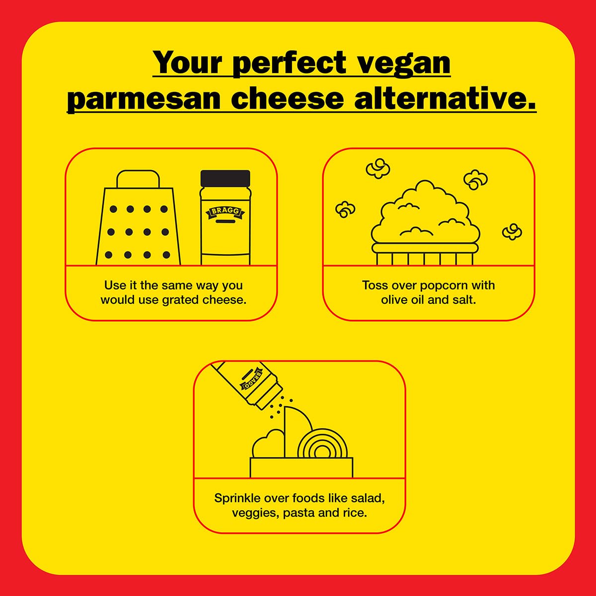 6-Pack Bragg Nutritional Yeast Smoky BBQ Seasoning 3 oz - Dairy-Free Alternative to Parmesan - Ideal for Salads, Pastas, Popcorn