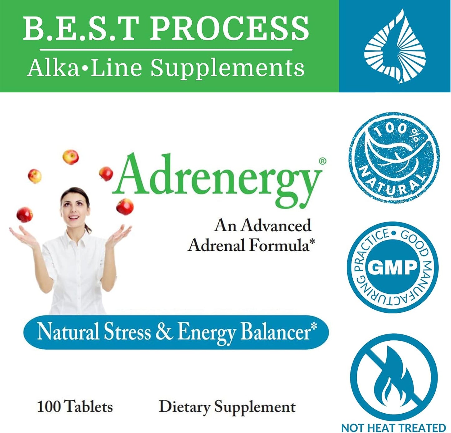 6 Pack Morter HealthSystem Adrenergy: Natural Adrenal Support with Adaptogens & Minerals