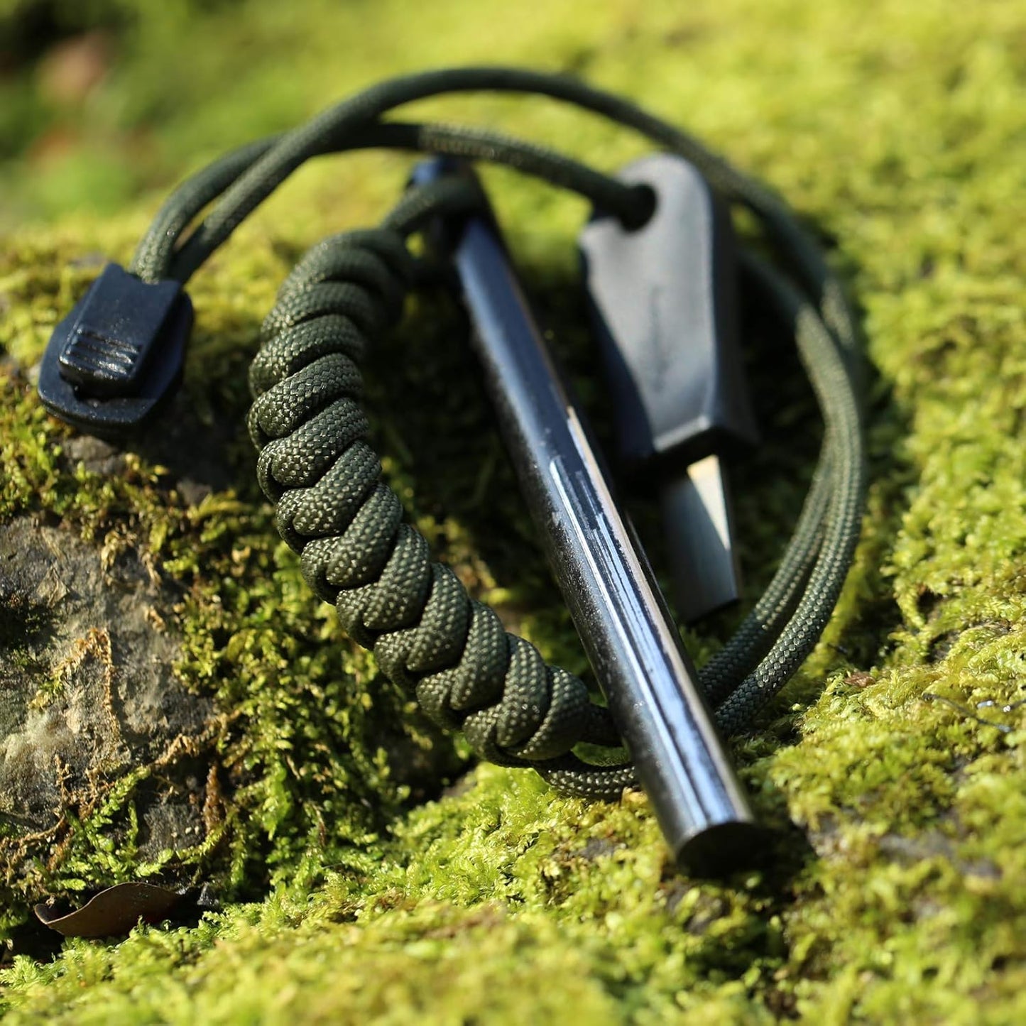 6 Pack of CrocSee Survival Flint Fire Starter Ferro Rod Kit with Striker andmetabolism boosterTinder Cords