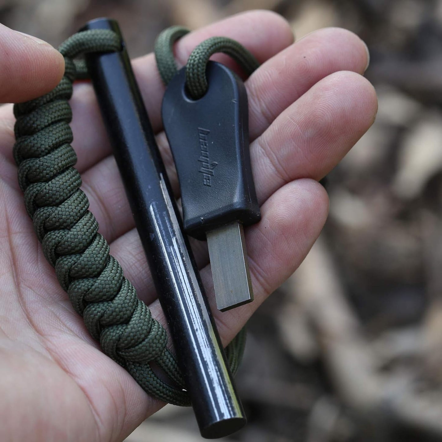 6 Pack of CrocSee Survival Flint Fire Starter Ferro Rod Kit with Striker andmetabolism boosterTinder Cords
