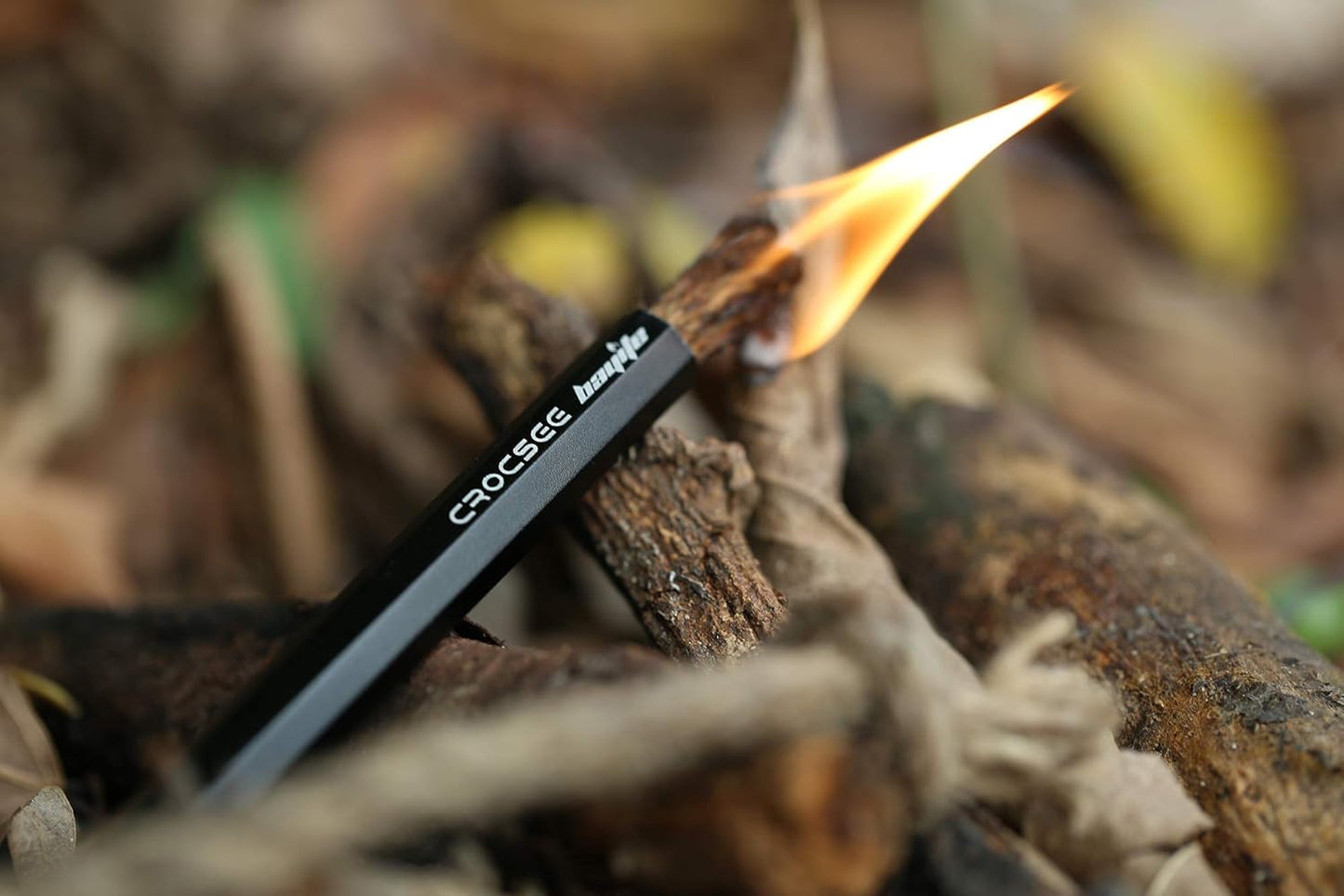 6 Pack of CrocSee Survival Flint Fire Starter Ferro Rod Kit with Striker andmetabolism boosterTinder Cords