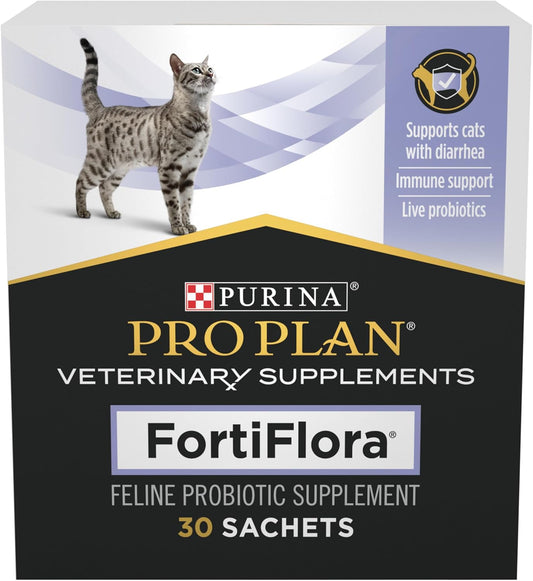 6 Packs of Purina Pro Plan Veterinary FortiFlora Cat Probiotic Supplement (30 ct. Boxes) for Diarrhea in Cats