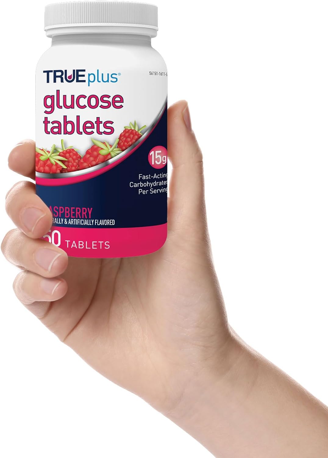 6 Packs of TRUEplus® Raspberry Flavored Glucose Tablets - 50ct Bottles