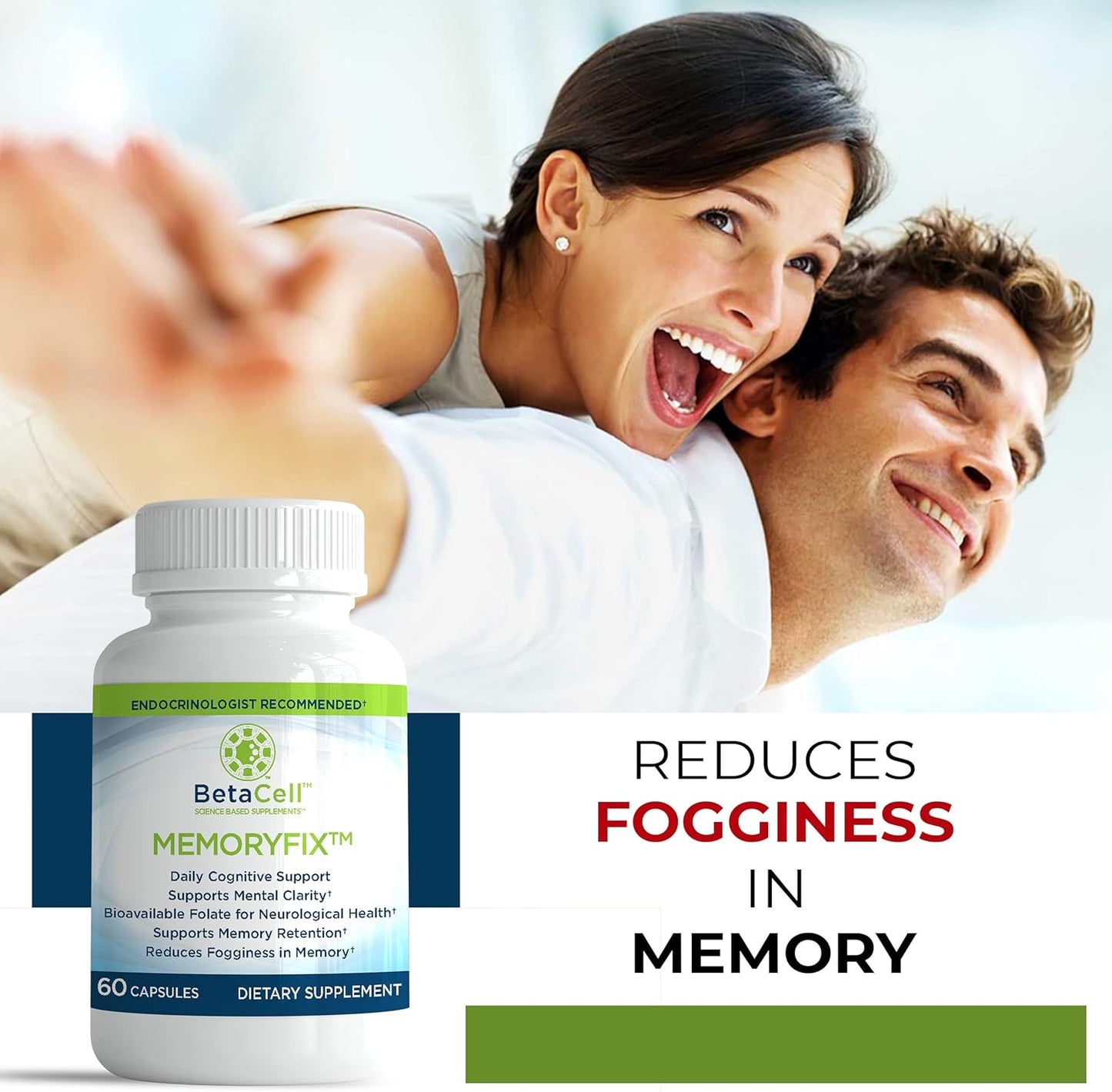 60 BETACELL Memoryfix Brain Supplement Capsules for Enhanced Cognitive Function and Memory Boost