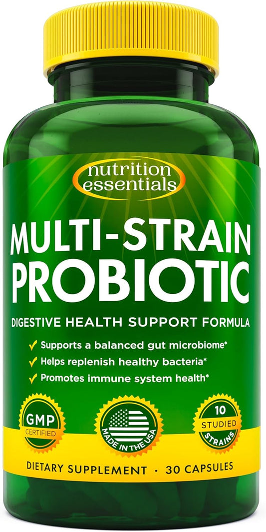 60 Billion CFU Probiotic for Men and Women - Digestive & Immune Support with Prebiotics, Gut Health Supplement - 30 Capsules
