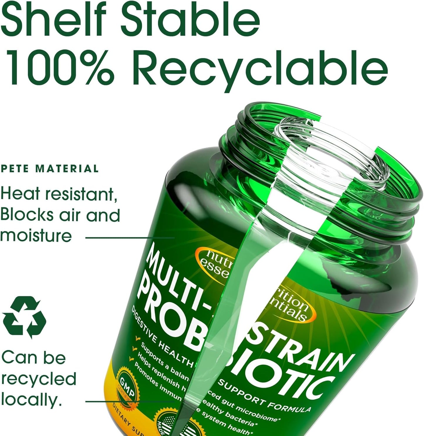 60 Billion CFU Probiotic for Men and Women - Digestive & Immune Support with Prebiotics, Gut Health Supplement - 30 Capsules