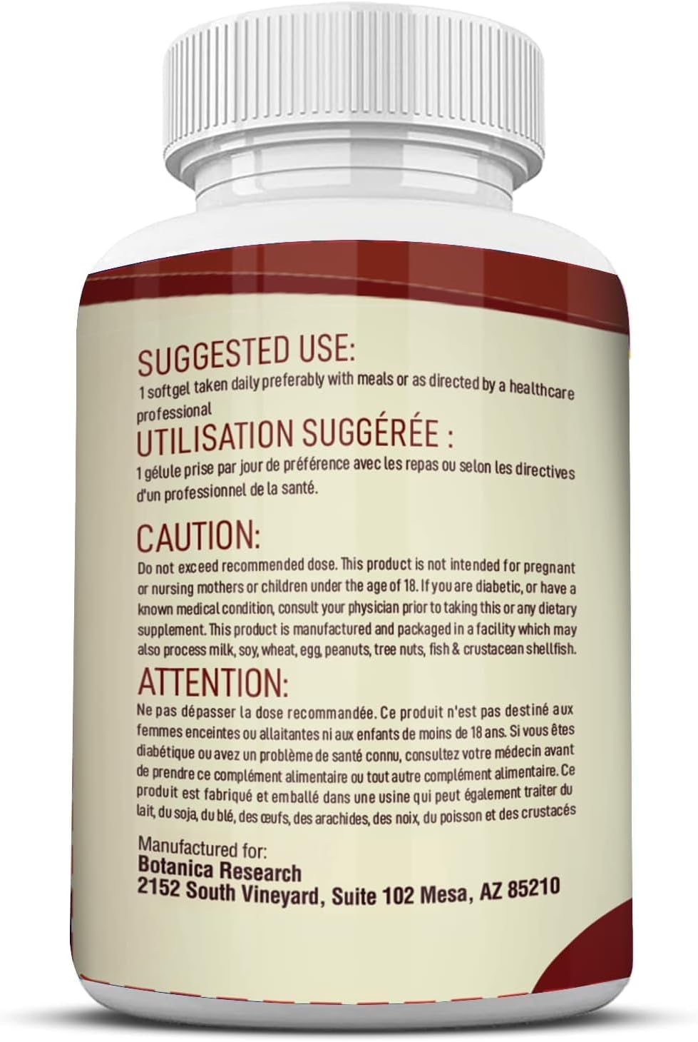 60 Capsules Botanica Research PhosphatidylCholine Complex: Natural Nootropic for Brain, Liver, & Cognitive Health