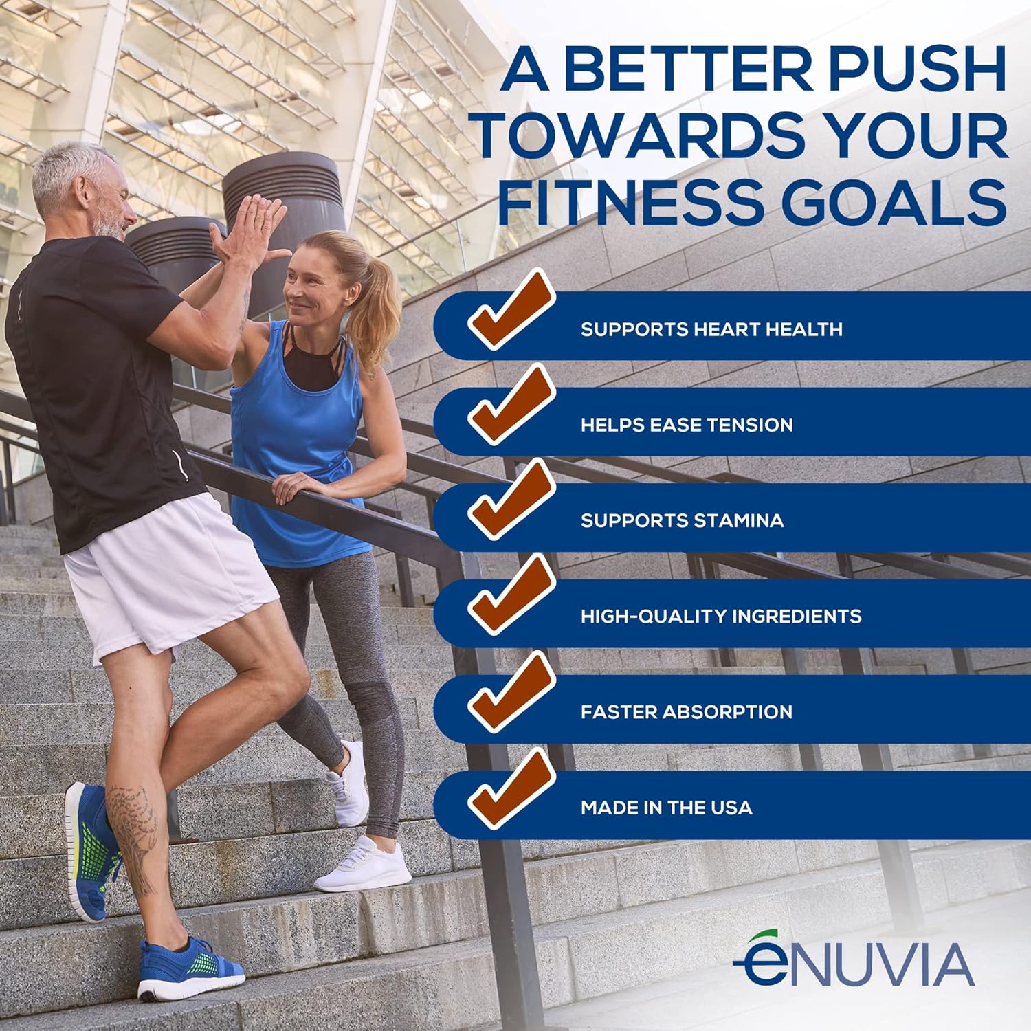 60 Capsules eNUVIA Ashwagandha Supplement with Black Pepper Extract for Enhanced Absorption - Natural Relief and Stamina Support, Vegan Formula Made in the USA