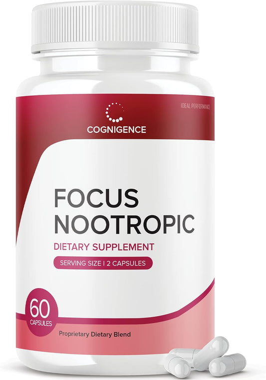 60 Capsules of Cognigence Focus Nootropic Memory Booster for Optimal Performance