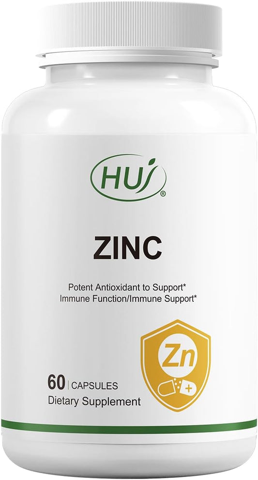 60 Capsules of HUJ Zinc: Powerful Antioxidant for Immune System Boost