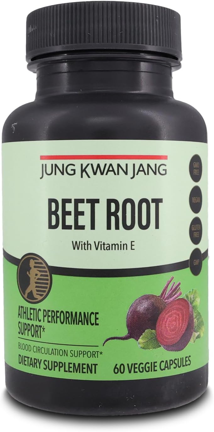 60 Capsules of JungKwanJang Beet Root with Vitamin E - Natural Energy and Antioxidant Support Supplement