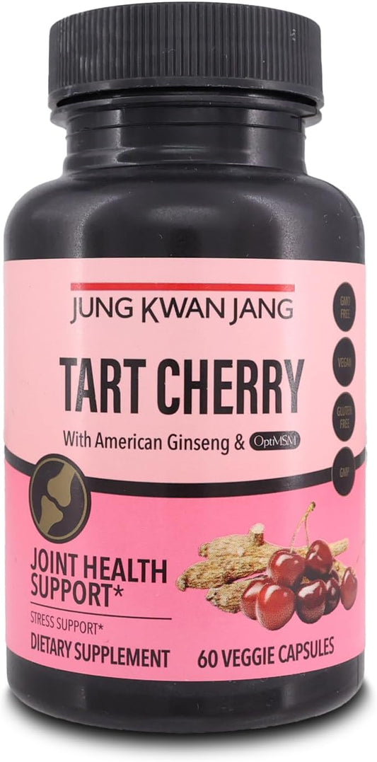 60 Capsules of JungKwanJang Tart Cherry with American Ginseng & OptMSM - Natural Energy & Joint Support