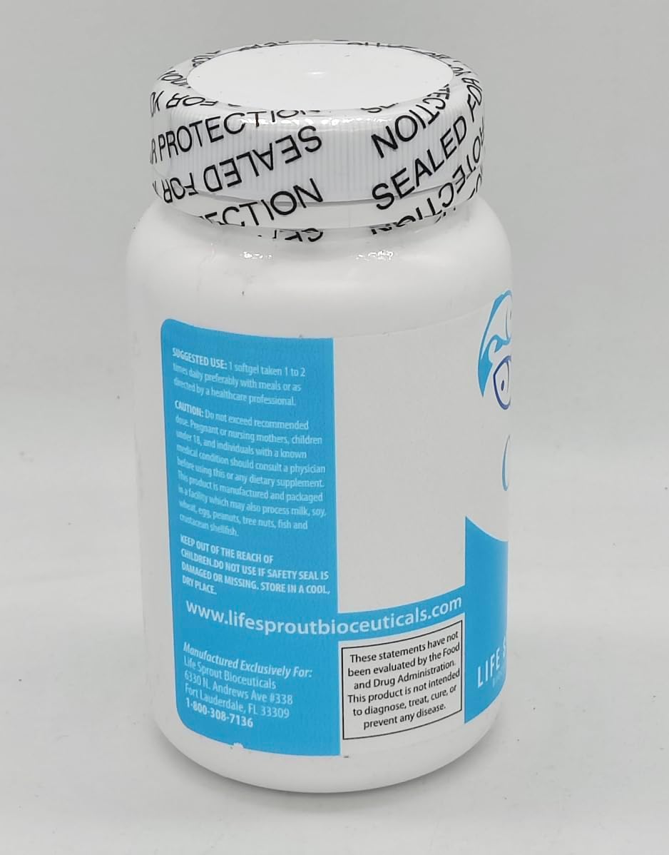 60 Capsules of Life Sprout Bioceuticals O-Mega Enteric Omega-3 with EPA/DHA Fish Oil Supplement