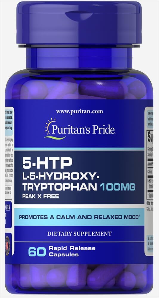 60 Capsules of Puritan's Pride 5-HTP 100 mg with Griffonia Simplicifolia