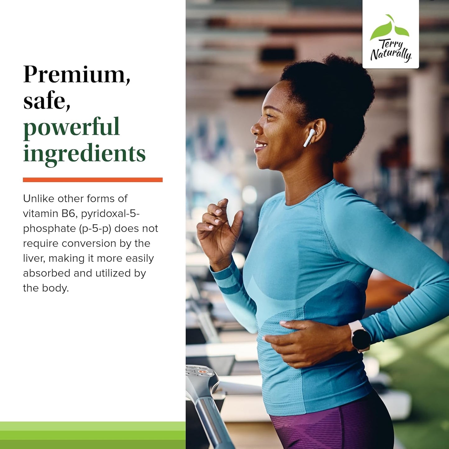 60 Capsules Terry Naturally BioActive Vitamin B - Biologically Active B12, Folate, & B6 - Non-GMO, Vegan, Gluten Free - 60 Servings