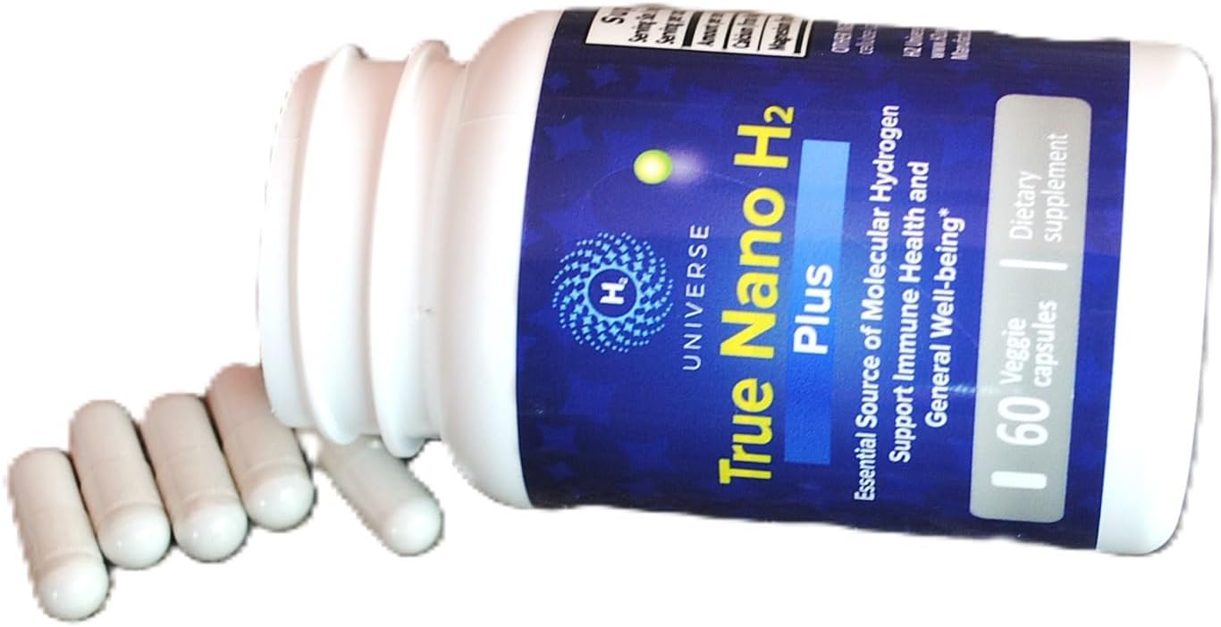60 Capsules True Nano H2 Plus Molecular Hydrogen Supplement by H2 Universe, LLC: Energy Boost & Antioxidant