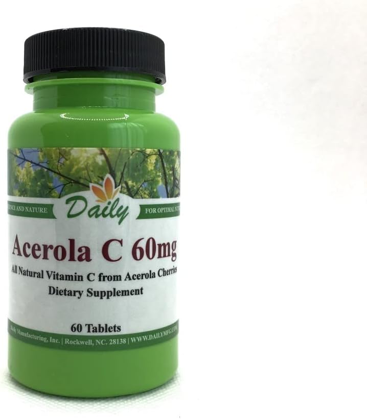 60 Chewable Acerola C Tablets for Daily Vitamin C Boost