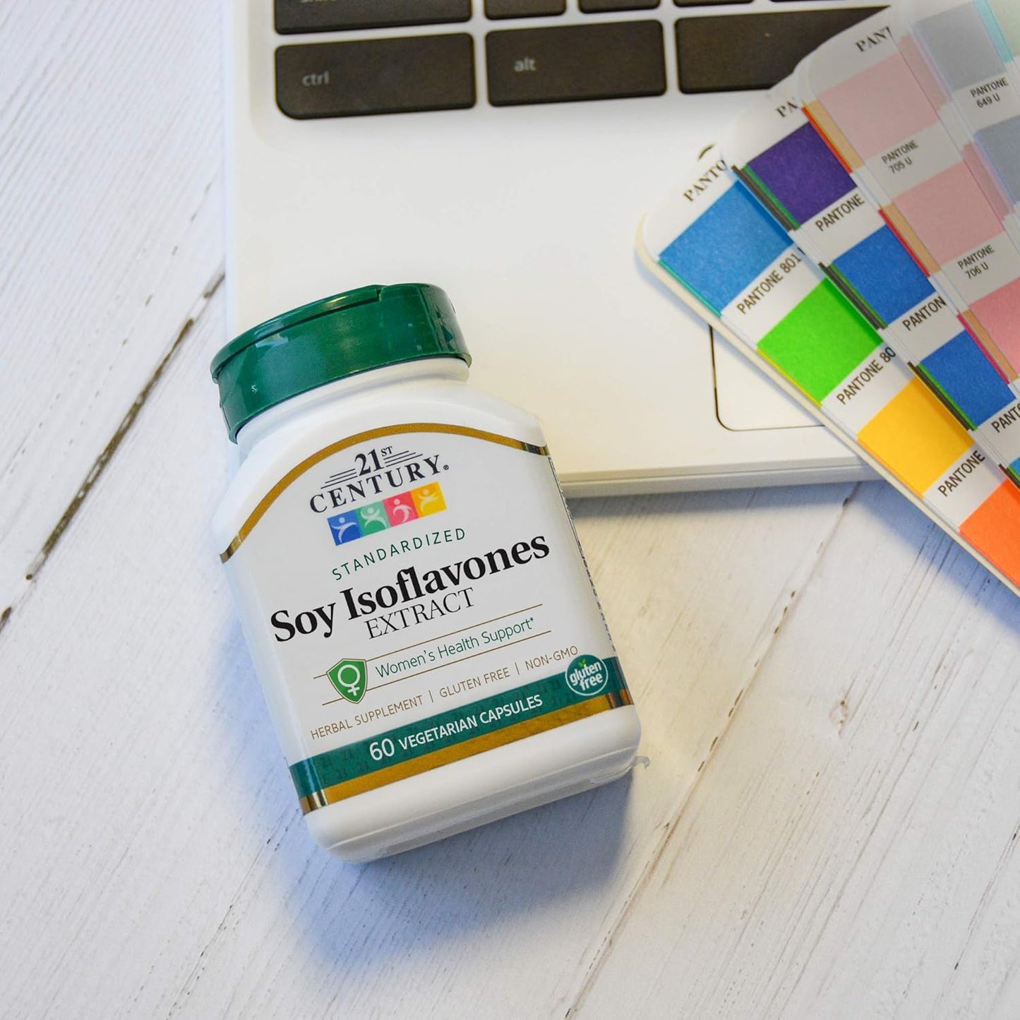 60 Count 21st Century Soy Isoflavones Vegetarian Capsules for Hormonal Balance and Menopause Relief