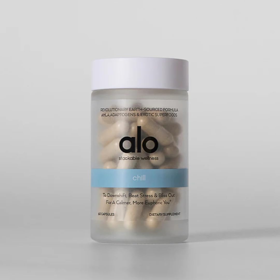 60-Count Alo Yoga Relaxation Supplement Capsules for Calmness and Mental Clarity