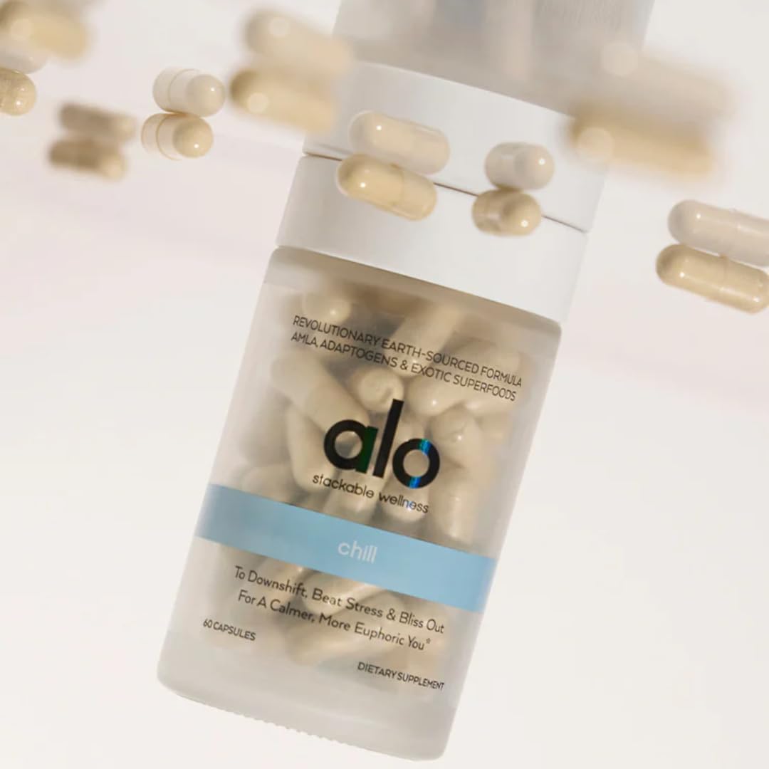 60-Count Alo Yoga Relaxation Supplement Capsules for Calmness and Mental Clarity