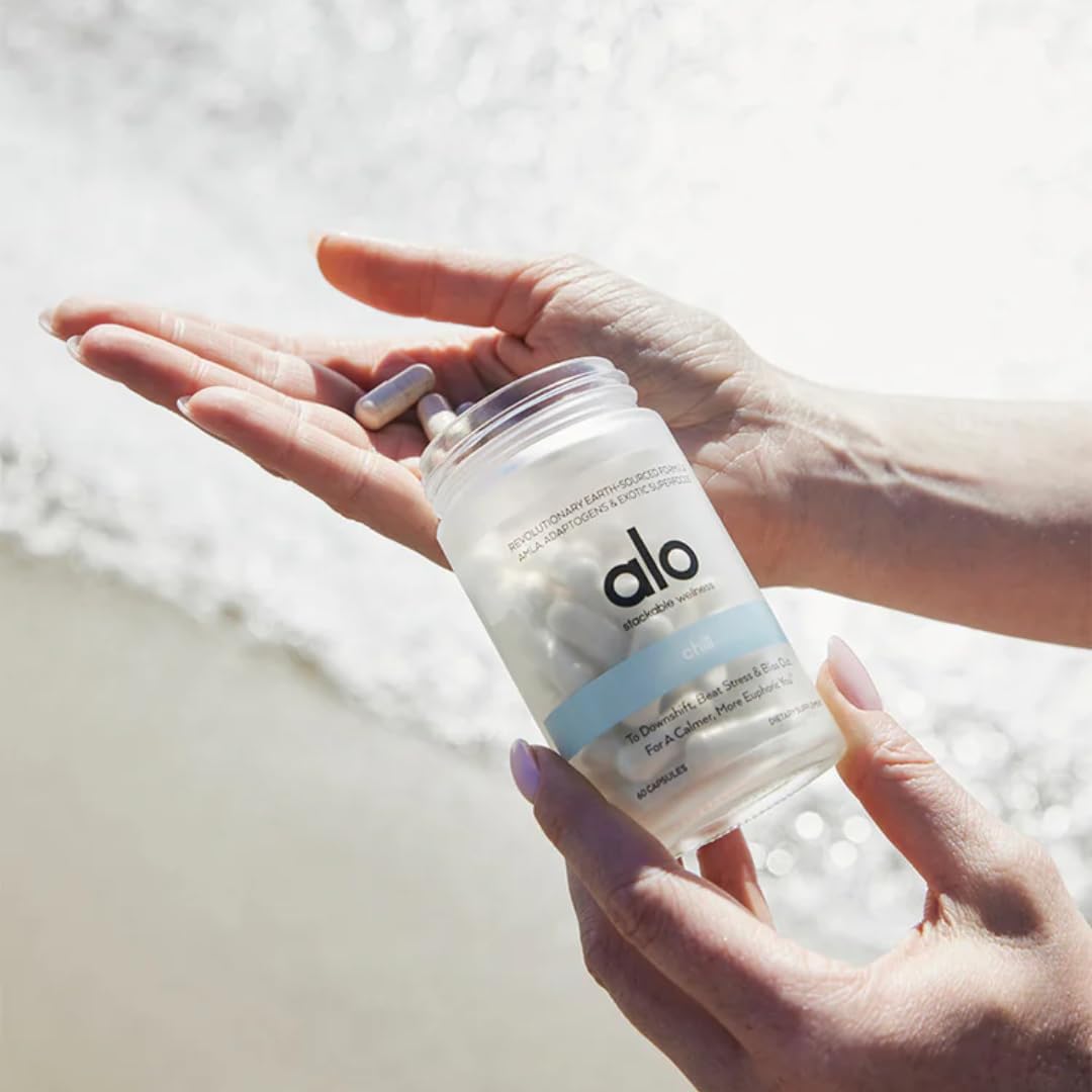 60-Count Alo Yoga Relaxation Supplement Capsules for Calmness and Mental Clarity