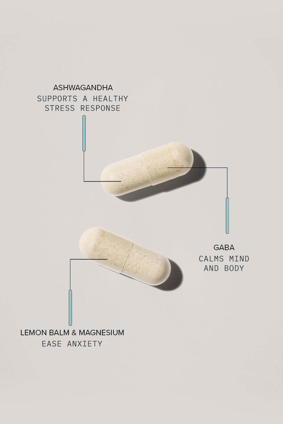 60-Count Alo Yoga Relaxation Supplement Capsules for Calmness and Mental Clarity