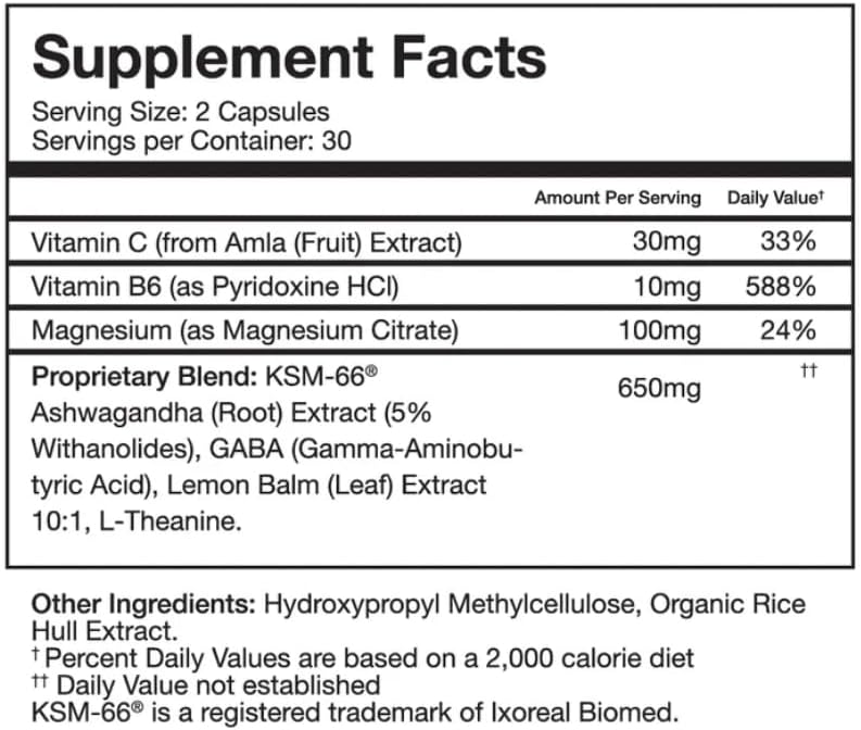 60-Count Alo Yoga Relaxation Supplement Capsules for Calmness and Mental Clarity